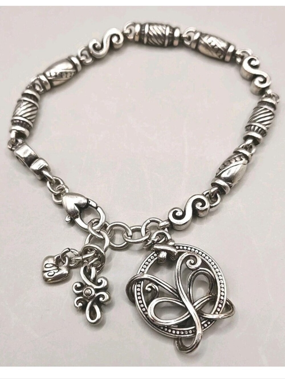 Brighton Charm Bracelet Y2K Romance Of Butterfly Insprational Silver Plated